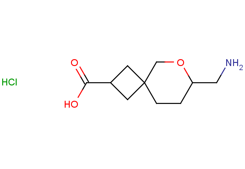 7-(aminomethyl)-6-oxaspiro[3.5]nonane-2-carboxylic acid hydrochloride, Mixture of diastereomers