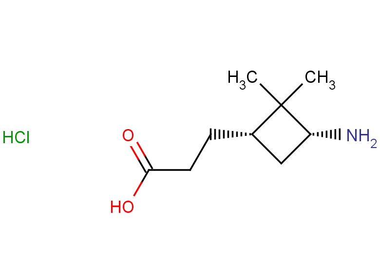 3-[(1S,3R)-3-amino-2,2-dimethylcyclobutyl]propanoic acid hydrochloride