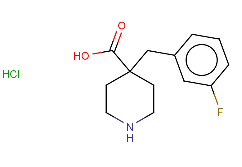 4-[(3-fluorophenyl)methyl]piperidine-4-carboxylic acid hydrochloride