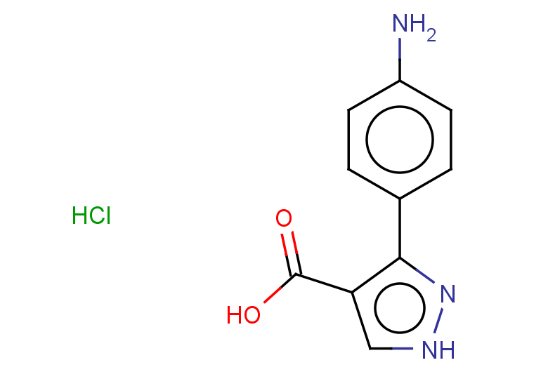 3-(4-aminophenyl)-1H-pyrazole-4-carboxylic acid hydrochloride
