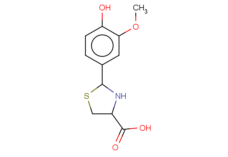 2-(4-hydroxy-3-methoxyphenyl)-1,3-thiazolidine-4-carboxylic acid