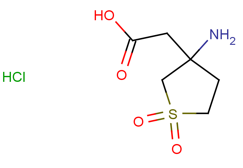 2-(3-amino-1,1-dioxothiolan-3-yl)acetic acid hydrochloride