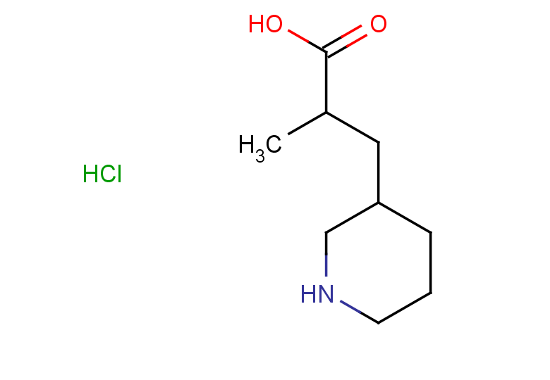 2-methyl-3-(piperidin-3-yl)propanoic acid hydrochloride