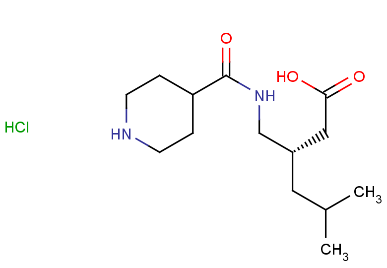 (3S)-5-methyl-3-{[(piperidin-4-yl)formamido]methyl}hexanoic acid hydrochloride