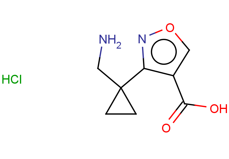 3-[1-(aminomethyl)cyclopropyl]-1,2-oxazole-4-carboxylic acid hydrochloride