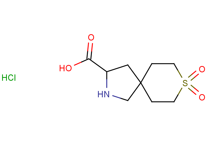 8,8-dioxo-8lambda6-thia-2-azaspiro[4.5]decane-3-carboxylic acid hydrochloride