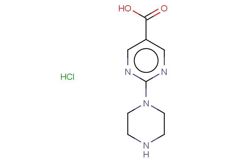 2-(piperazin-1-yl)pyrimidine-5-carboxylic acid hydrochloride