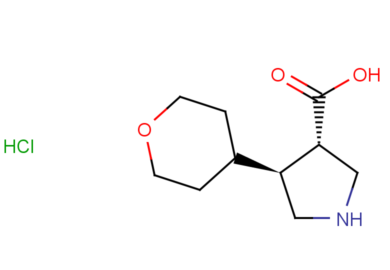 rac-(3R,4R)-4-(oxan-4-yl)pyrrolidine-3-carboxylic acid hydrochloride, trans