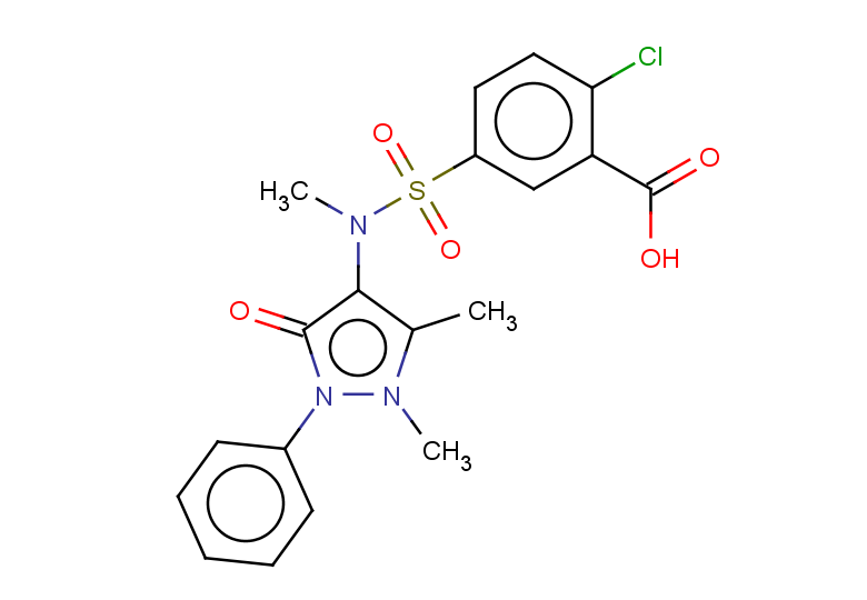 2-chloro-5-[(1,5-dimethyl-3-oxo-2-phenyl-2,3-dihydro-1H-pyrazol-4-yl)(methyl)sulfamoyl]benzoic acid