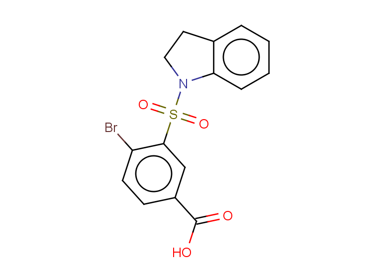 4-bromo-3-(2,3-dihydro-1H-indole-1-sulfonyl)benzoic acid