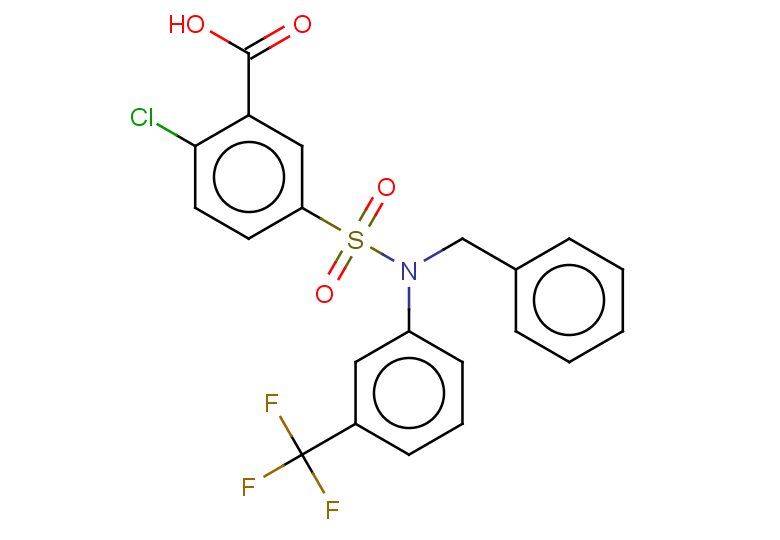 5-{benzyl[3-(trifluoromethyl)phenyl]sulfamoyl}-2-chlorobenzoic acid