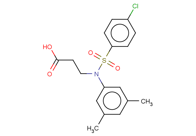 3-[N-(3,5-dimethylphenyl)4-chlorobenzenesulfonamido]propanoic acid