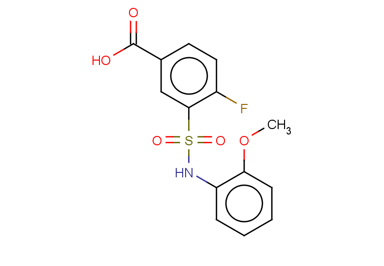 4-fluoro-3-[(2-methoxyphenyl)sulfamoyl]benzoic acid
