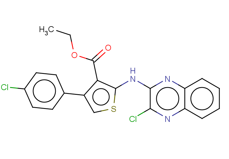 ethyl 4-(4-chlorophenyl)-2-[(3-chloroquinoxalin-2-yl)amino]thiophene-3-carboxylate