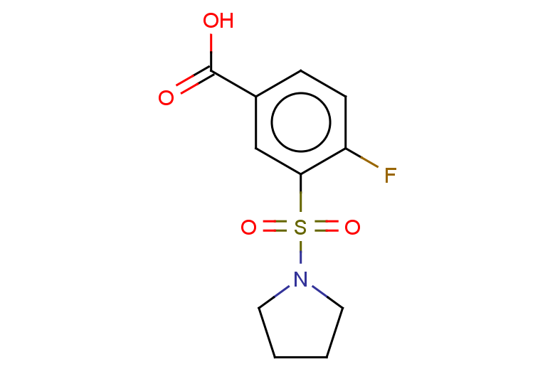 4-fluoro-3-(pyrrolidine-1-sulfonyl)benzoic acid