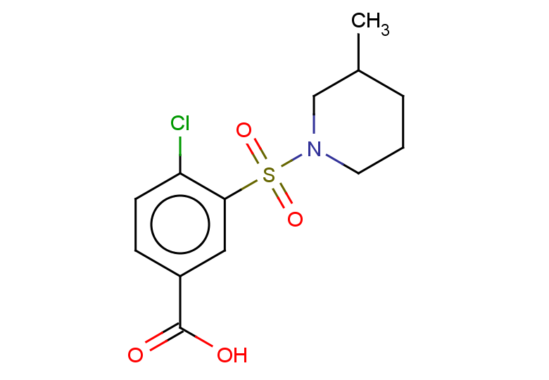 4-chloro-3-[(3-methylpiperidin-1-yl)sulfonyl]benzoic acid