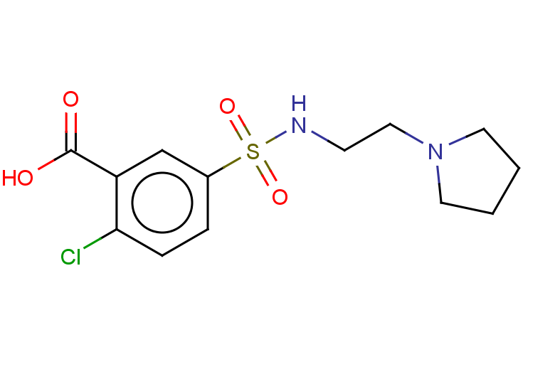 2-chloro-5-{[2-(pyrrolidin-1-yl)ethyl]sulfamoyl}benzoic acid