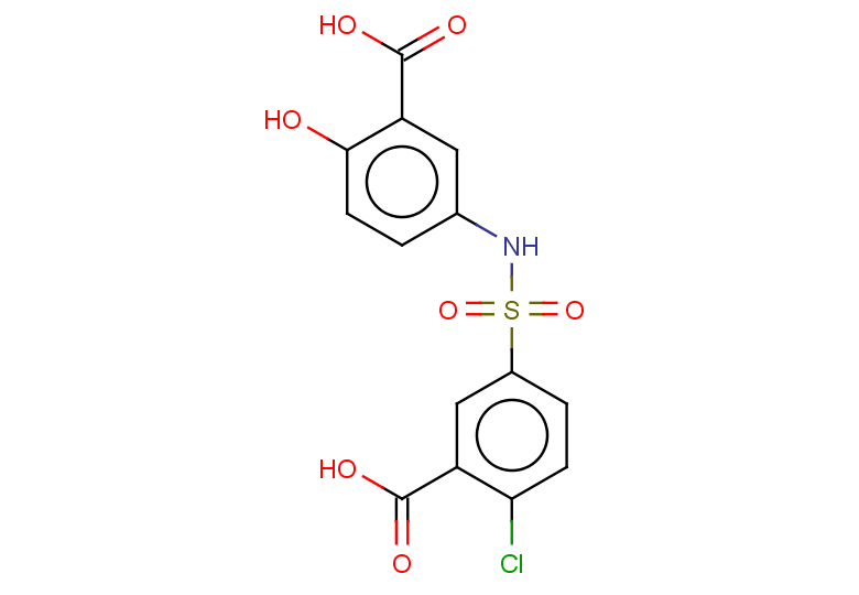 5-(3-carboxy-4-chlorobenzenesulfonamido)-2-hydroxybenzoic acid