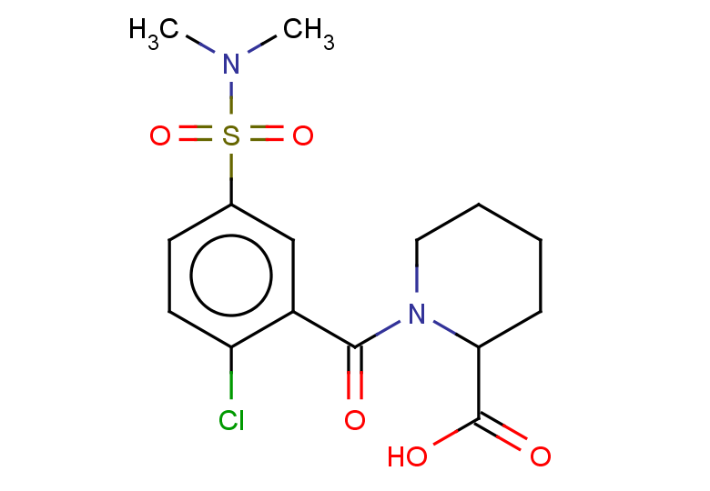 1-[2-chloro-5-(dimethylsulfamoyl)benzoyl]piperidine-2-carboxylic acid