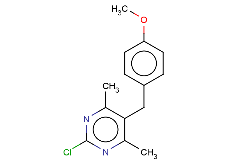 2-chloro-5-[(4-methoxyphenyl)methyl]-4,6-dimethylpyrimidine