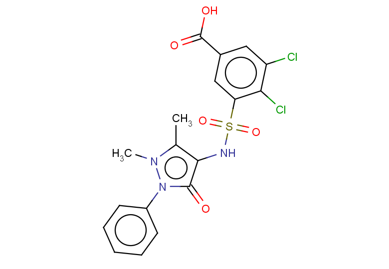 3,4-dichloro-5-[(1,5-dimethyl-3-oxo-2-phenyl-2,3-dihydro-1H-pyrazol-4-yl)sulfamoyl]benzoic acid