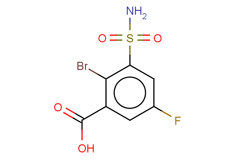 2-bromo-5-fluoro-3-sulfamoylbenzoic acid