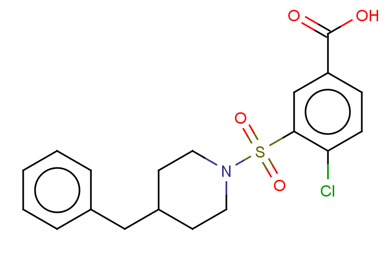 3-[(4-benzylpiperidin-1-yl)sulfonyl]-4-chlorobenzoic acid