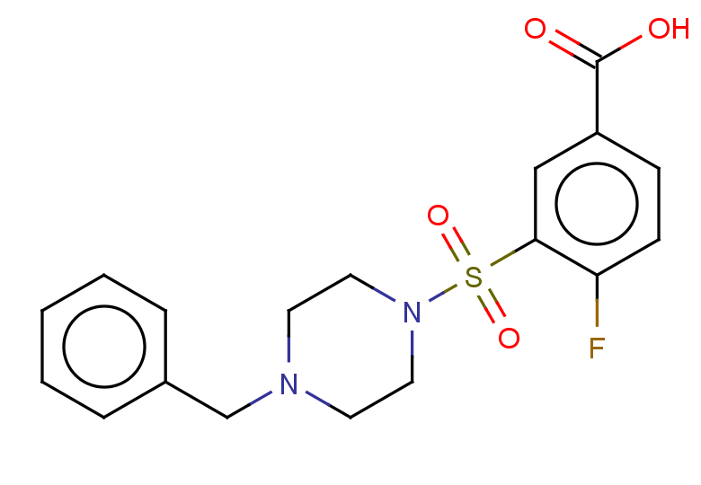 3-[(4-benzylpiperazin-1-yl)sulfonyl]-4-fluorobenzoic acid