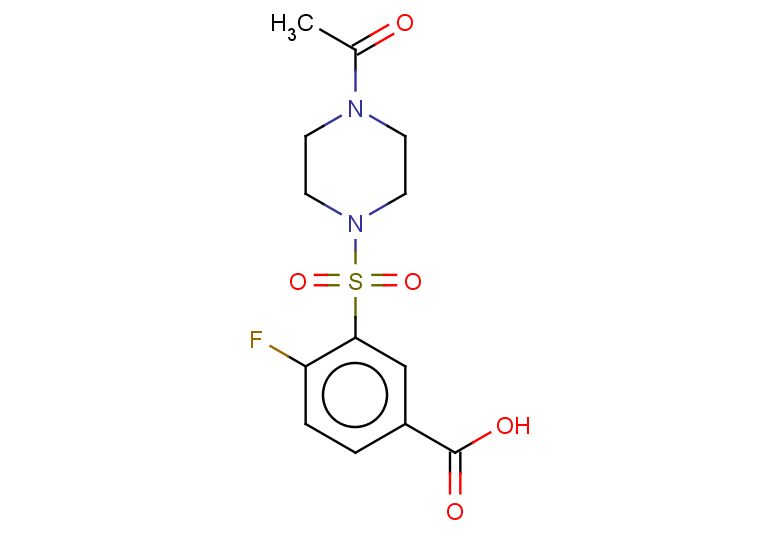 3-[(4-acetylpiperazin-1-yl)sulfonyl]-4-fluorobenzoic acid