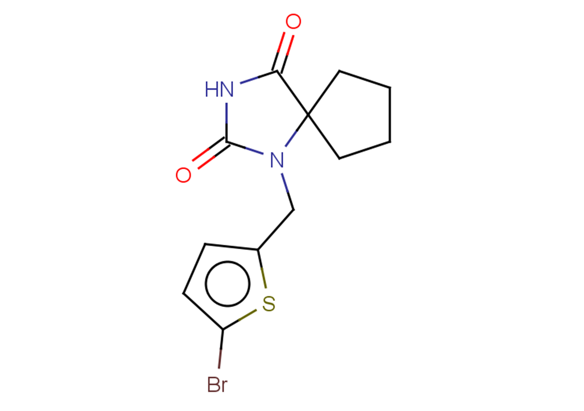 1-[(5-bromothiophen-2-yl)methyl]-1,3-diazaspiro[4.4]nonane-2,4-dione