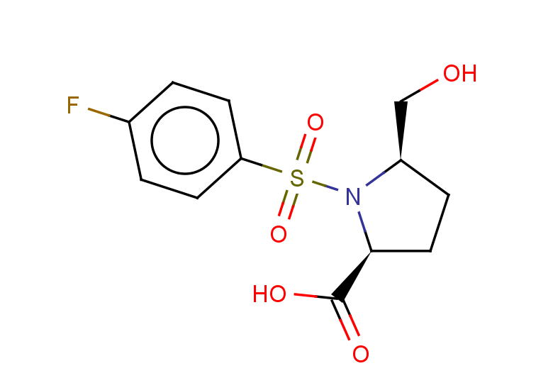 1-(4-fluorobenzenesulfonyl)-5-(hydroxymethyl)pyrrolidine-2-carboxylic acid, cis