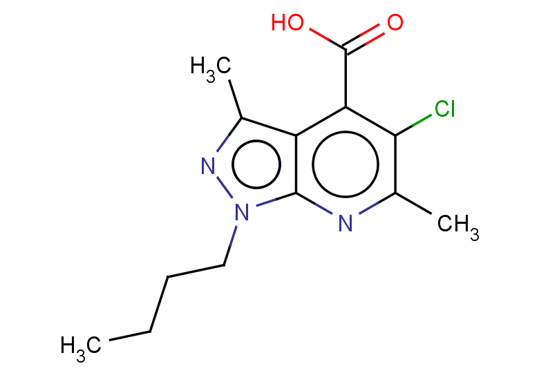 1-butyl-5-chloro-3,6-dimethyl-1H-pyrazolo[3,4-b]pyridine-4-carboxylic acid