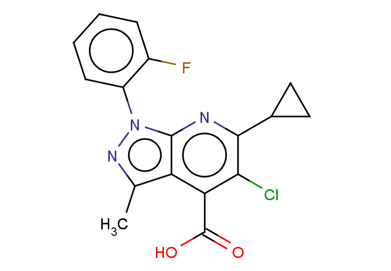 5-chloro-6-cyclopropyl-1-(2-fluorophenyl)-3-methyl-1H-pyrazolo[3,4-b]pyridine-4-carboxylic acid