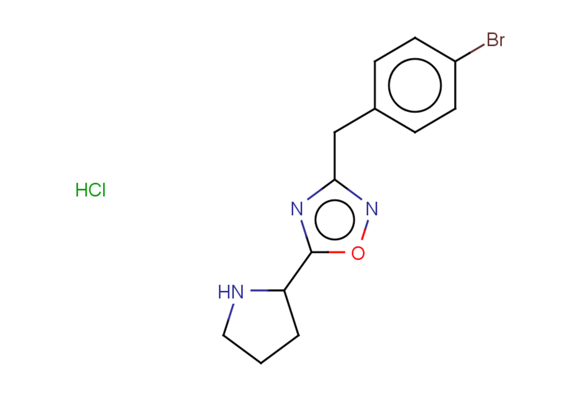 3-[(4-bromophenyl)methyl]-5-(pyrrolidin-2-yl)-1,2,4-oxadiazole hydrochloride