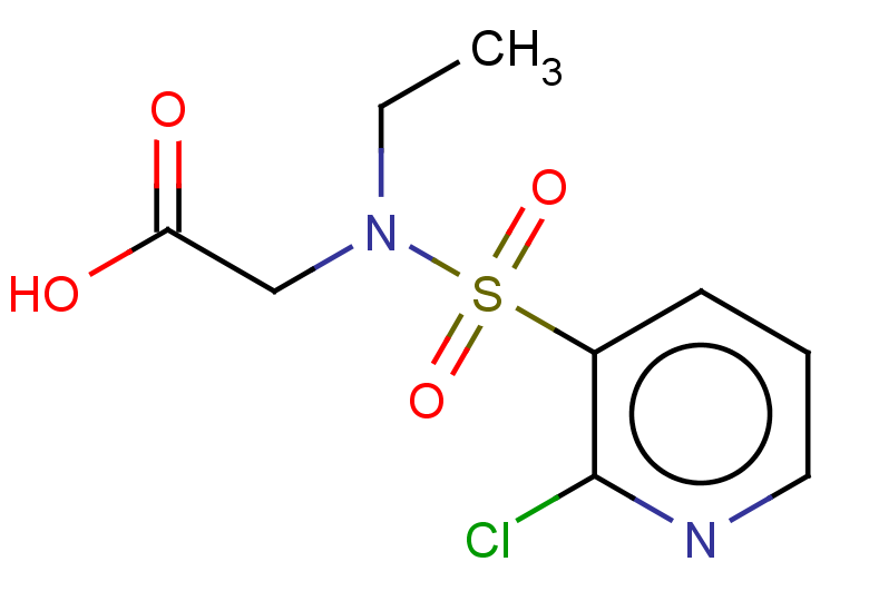 2-(N-ethyl2-chloropyridine-3-sulfonamido)acetic acid