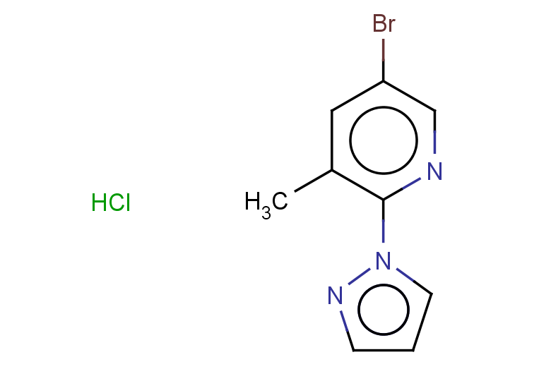 5-bromo-3-methyl-2-(1H-pyrazol-1-yl)pyridine hydrochloride