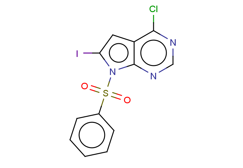 7-(benzenesulfonyl)-4-chloro-6-iodo-7H-pyrrolo[2,3-d]pyrimidine