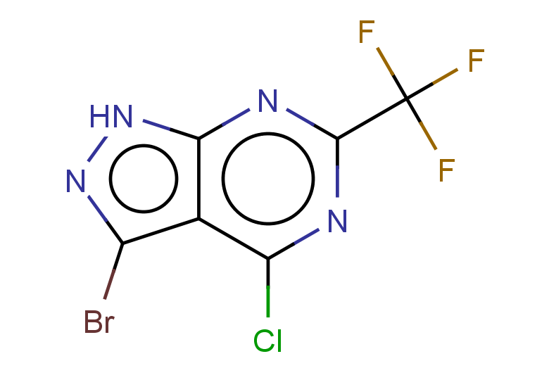 3-bromo-4-chloro-6-(trifluoromethyl)-1H-pyrazolo[3,4-d]pyrimidine