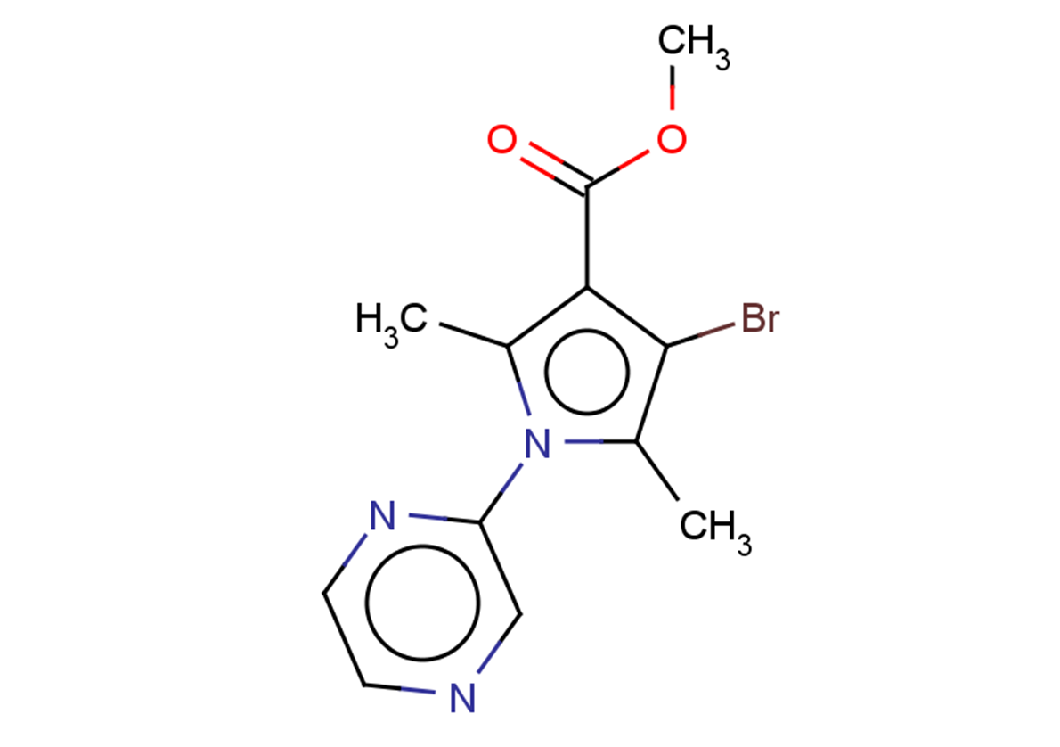 methyl 4-bromo-2,5-dimethyl-1-(pyrazin-2-yl)-1H-pyrrole-3-carboxylate