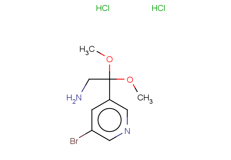 2-(5-bromopyridin-3-yl)-2,2-dimethoxyethan-1-amine dihydrochloride