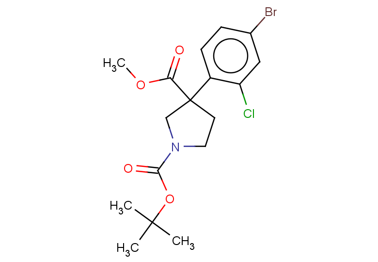 1-tert-butyl 3-methyl 3-(4-bromo-2-chlorophenyl)pyrrolidine-1,3-dicarboxylate