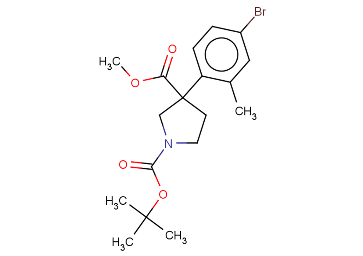 1-tert-butyl 3-methyl 3-(4-bromo-2-methylphenyl)pyrrolidine-1,3-dicarboxylate
