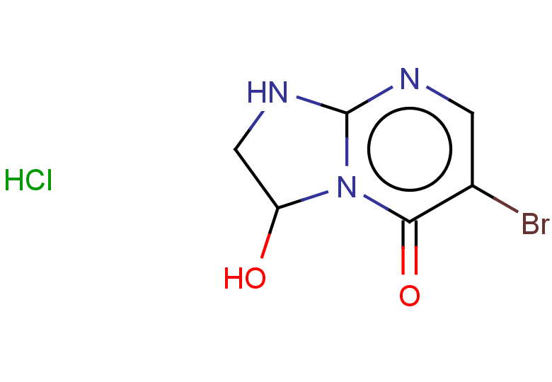 6-bromo-3-hydroxy-1H,2H,3H,5H-imidazolidino[1,2-a]pyrimidin-5-one hydrochloride