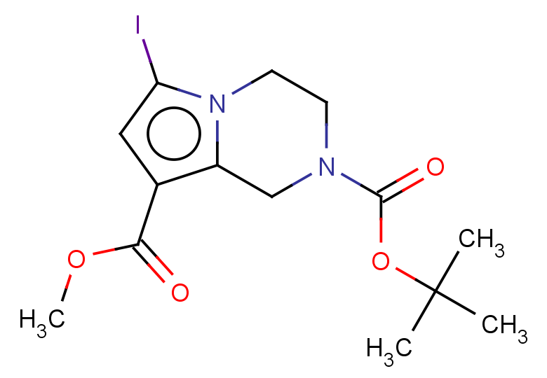 2-tert-butyl 8-methyl 6-iodo-1H,2H,3H,4H-pyrrolo[1,2-a]pyrazine-2,8-dicarboxylate