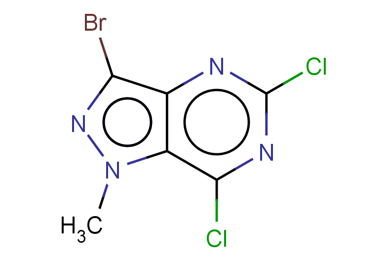 3-bromo-5,7-dichloro-1-methyl-1H-pyrazolo[4,3-d]pyrimidine