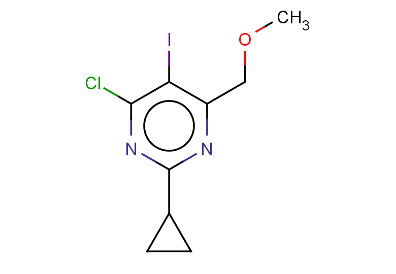 4-chloro-2-cyclopropyl-5-iodo-6-(methoxymethyl)pyrimidine