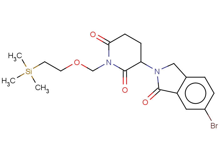 3-(6-bromo-1-oxo-2,3-dihydro-1H-isoindol-2-yl)-1-{[2-(trimethylsilyl)ethoxy]methyl}piperidine-2,6-dione