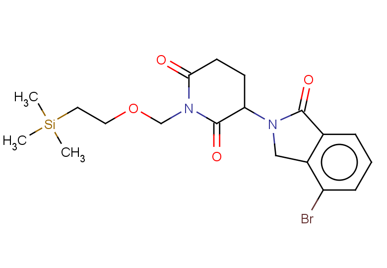 3-(4-bromo-1-oxo-2,3-dihydro-1H-isoindol-2-yl)-1-{[2-(trimethylsilyl)ethoxy]methyl}piperidine-2,6-dione