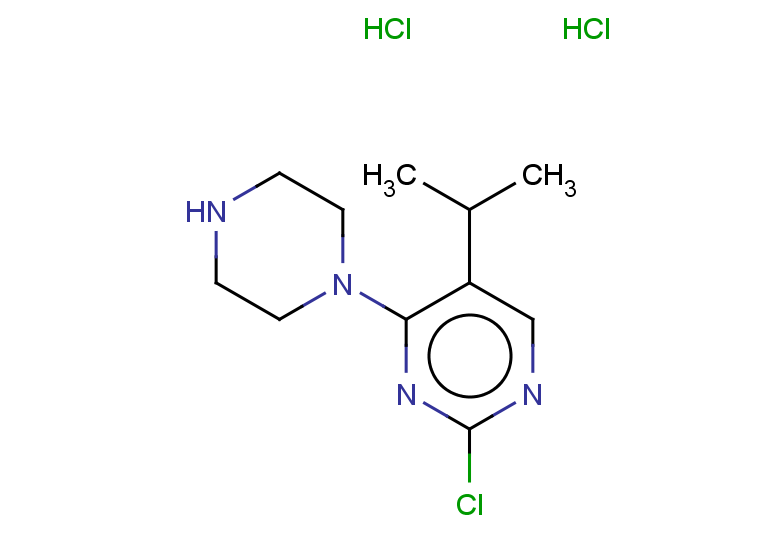 2-chloro-4-(piperazin-1-yl)-5-(propan-2-yl)pyrimidine dihydrochloride