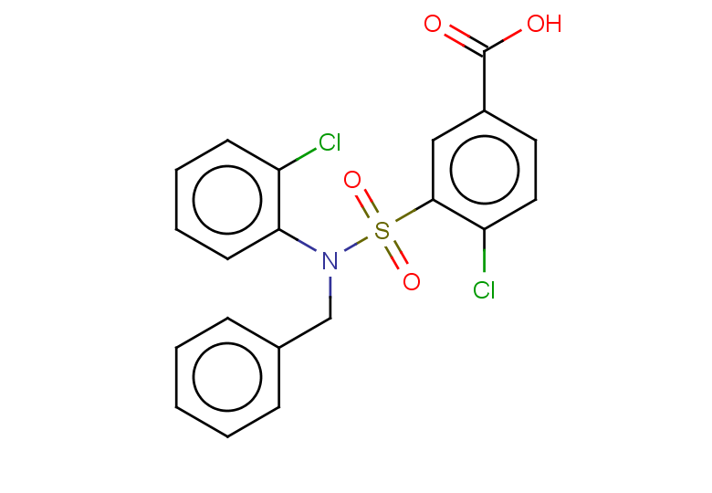 3-[benzyl(2-chlorophenyl)sulfamoyl]-4-chlorobenzoic acid